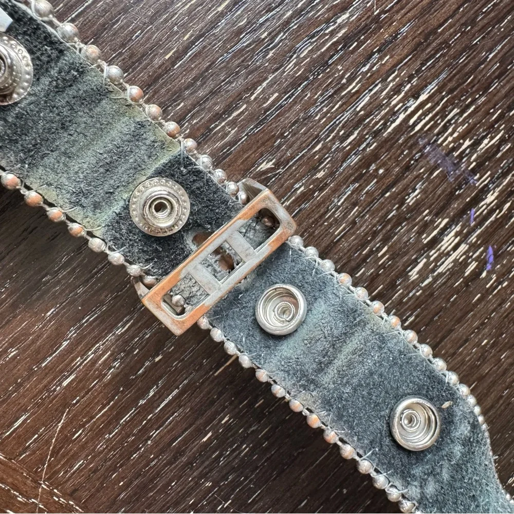 Shyanne Black and Silver Rhinestone with Crosses Kids Belt